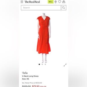 Tela Vibrant Orange Midi Dress